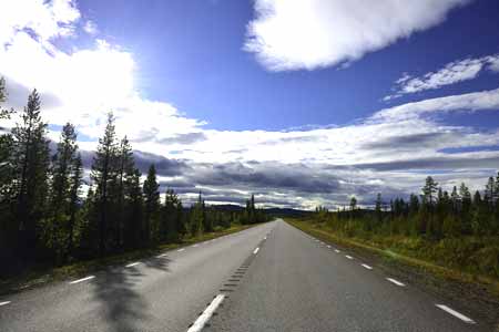 straße bei gällivare, lappland